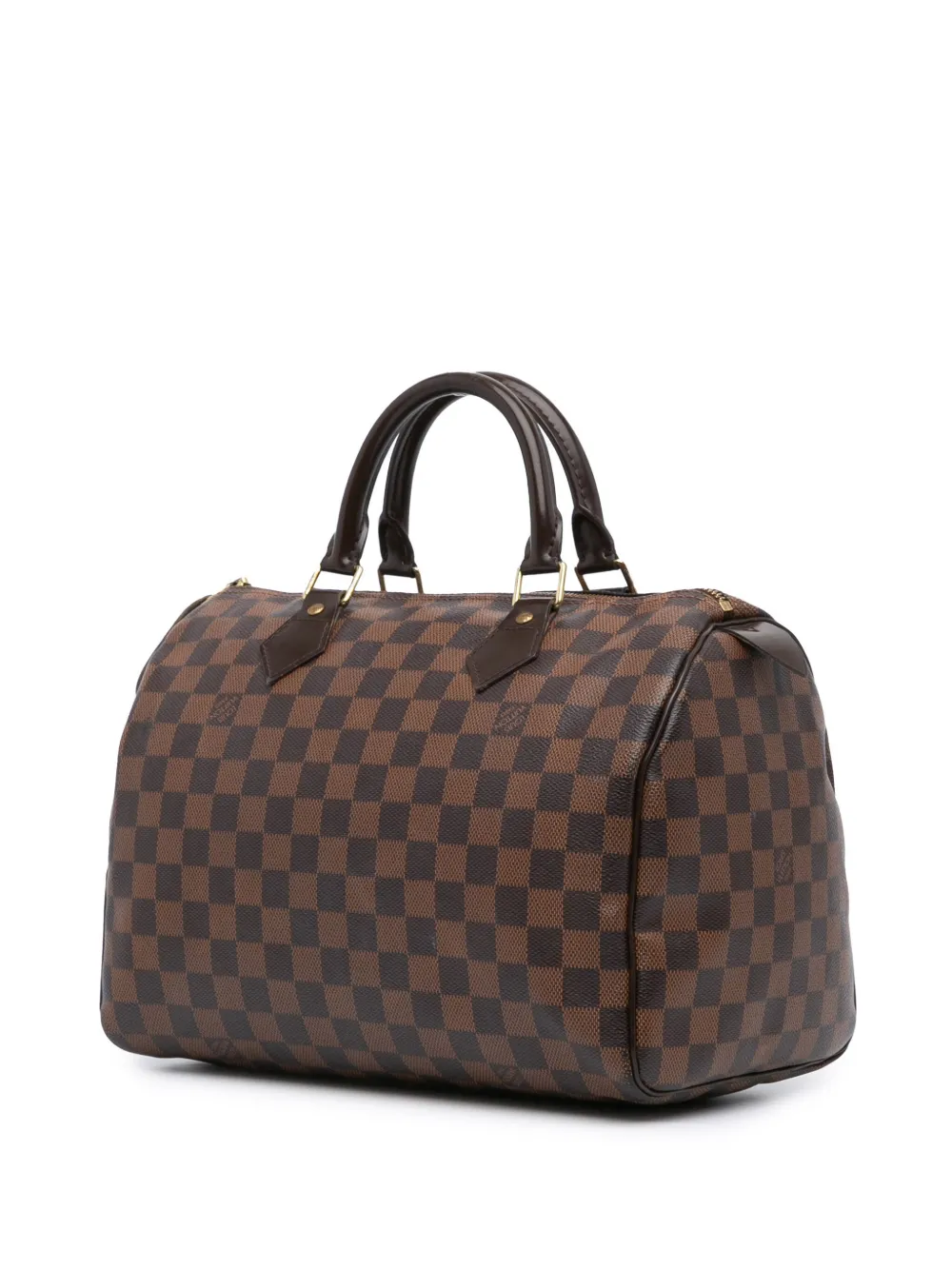 Louis Vuitton Pre-Owned 2012 Damier Ebene Speedy 30 Boston tas - Bruin