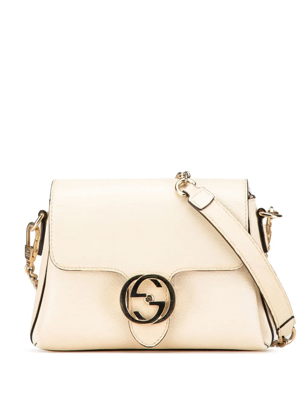 Gucci Pre-Owned 2016-2024 Small Dollar Calfskin Interlocking G crossbody bag | White | Image 1