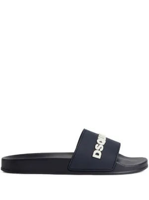 DSQUARED2 ロゴ サンダル | ブラック | FARFETCH JP