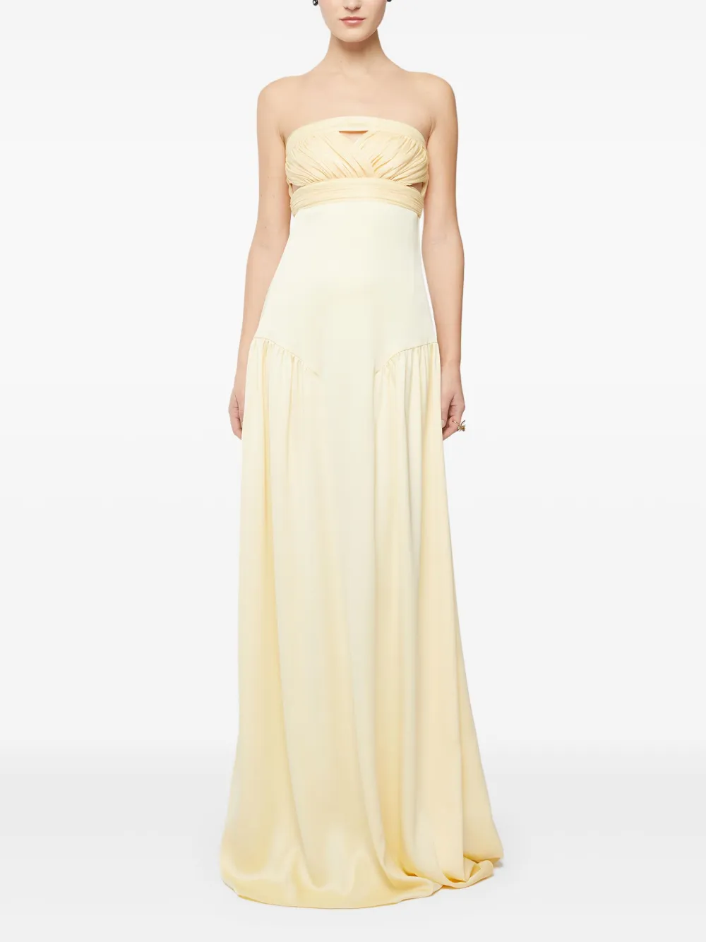 GENNY DRAPED-DETAILED MAXI DRESS 