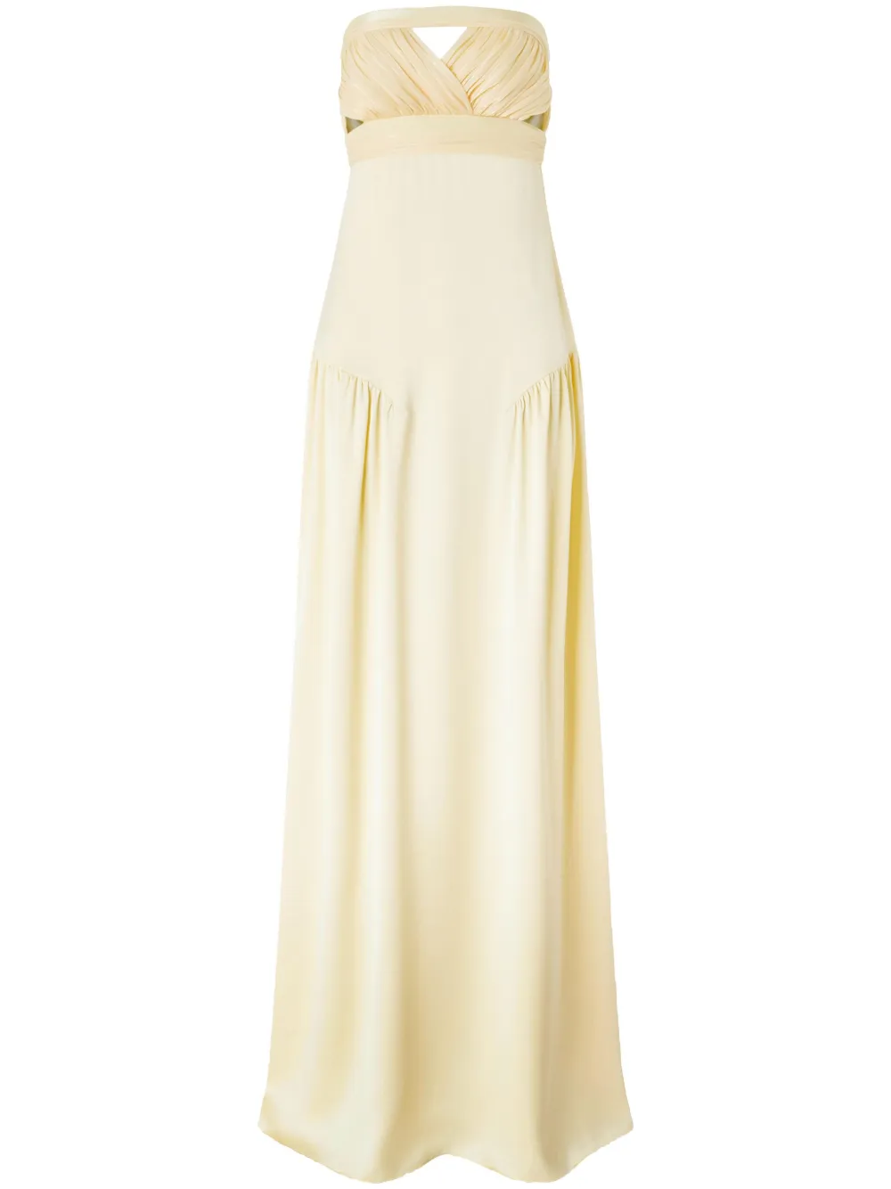 GENNY DRAPED-DETAILED MAXI DRESS 