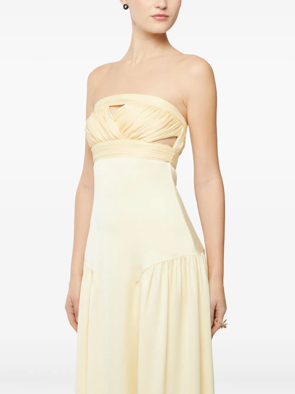 GENNY DRAPED-DETAILED MAXI DRESS 
