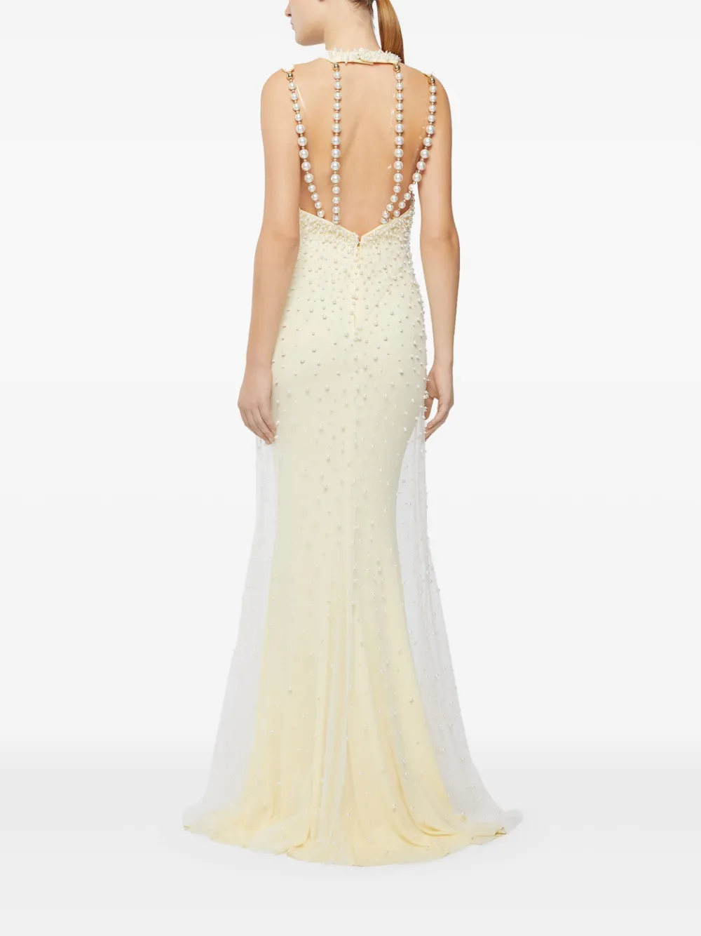 GENNY PEARL-EMBELLISHED MAXI DRESS 