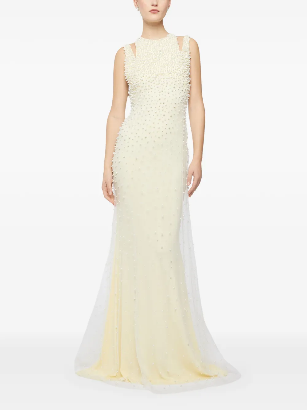 GENNY PEARL-EMBELLISHED MAXI DRESS 