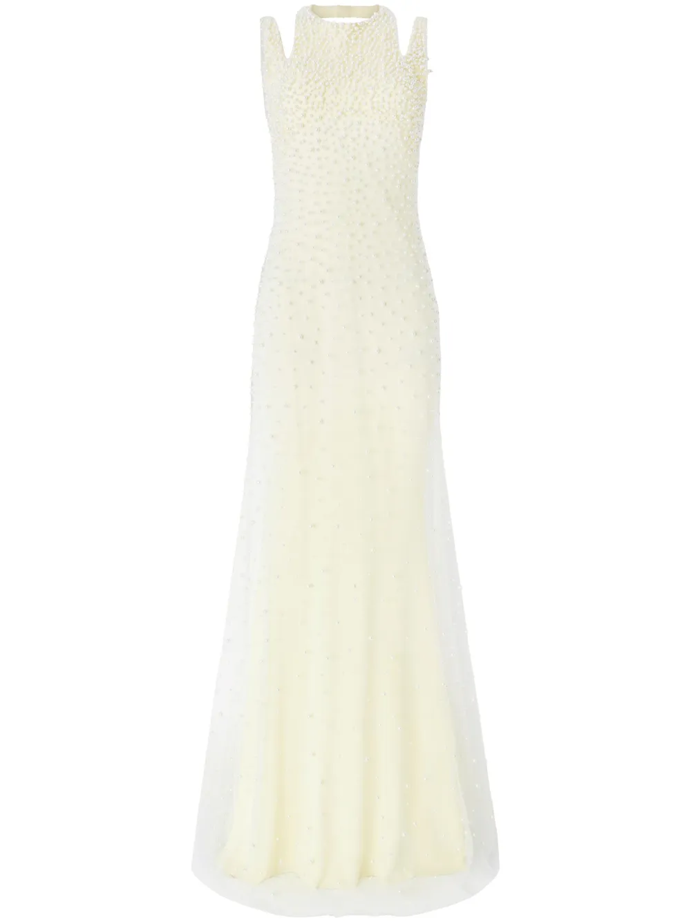 GENNY PEARL-EMBELLISHED MAXI DRESS 
