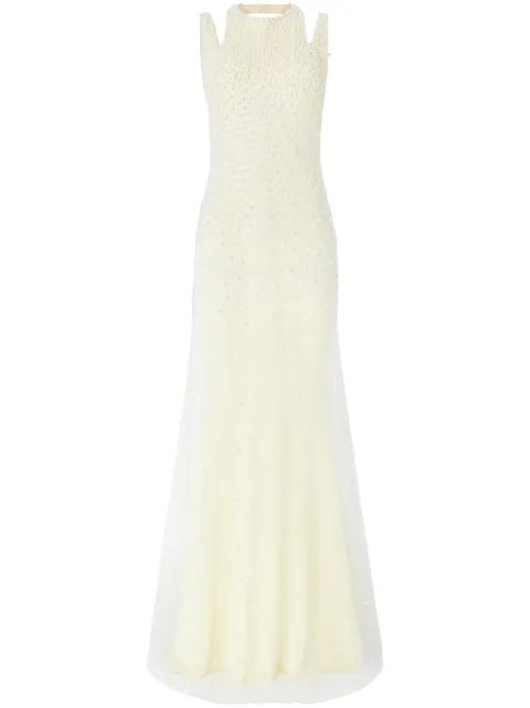 Genny robe longue ornée de perles