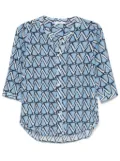 Cenere GB geometric-print blouse - Blue