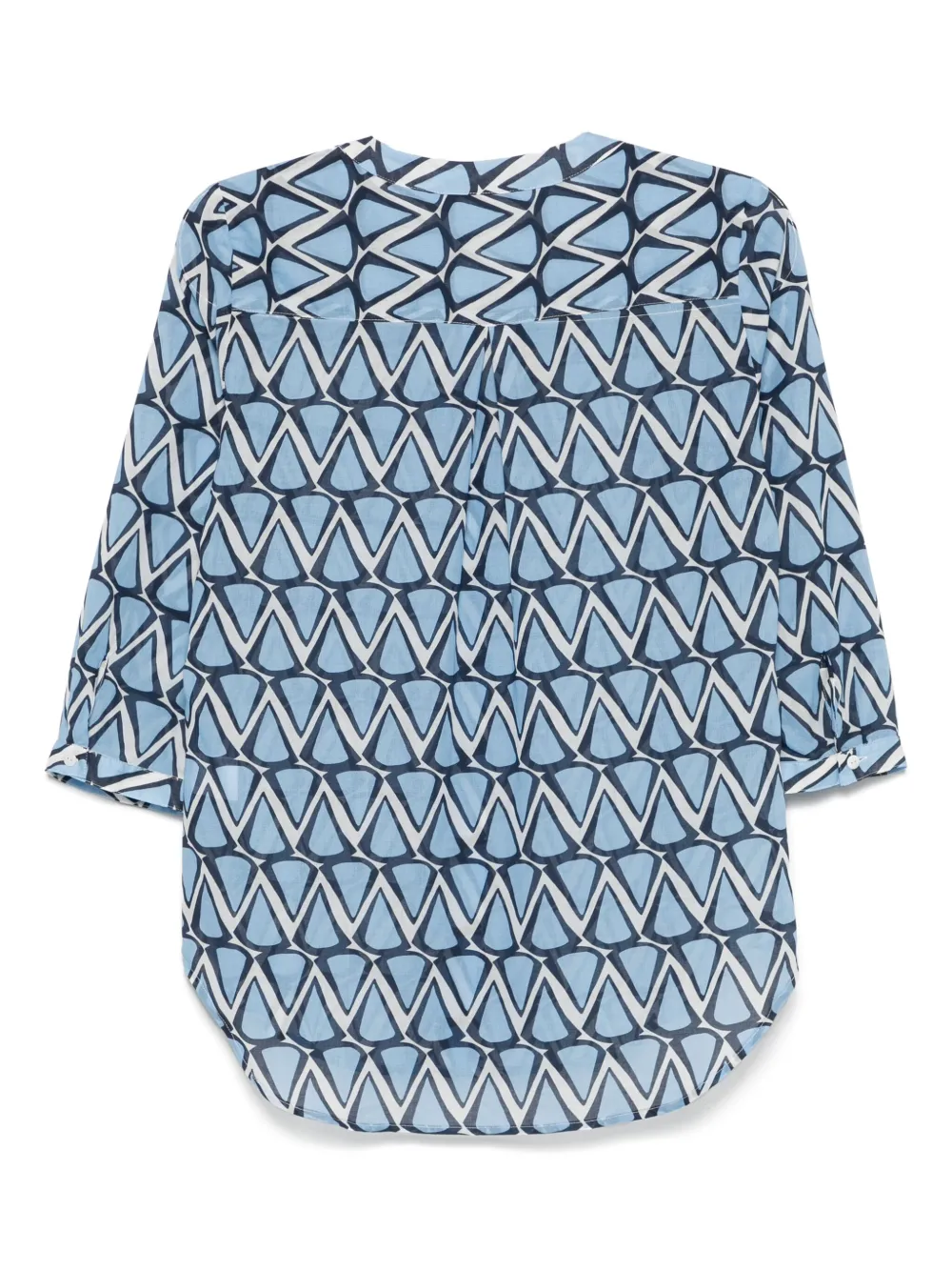 Cenere GB Shirt met geometrische print - Blauw