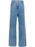 MACH & MACH crystal-embellished jeans - Blue