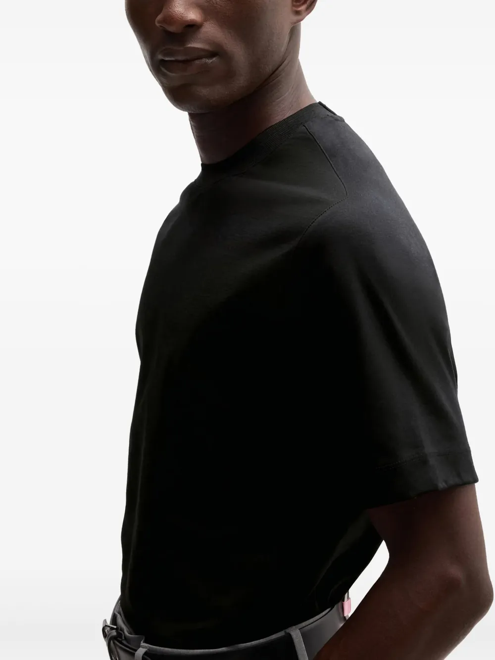 Shop Hugo Boss Logo-tag T-shirt In Black