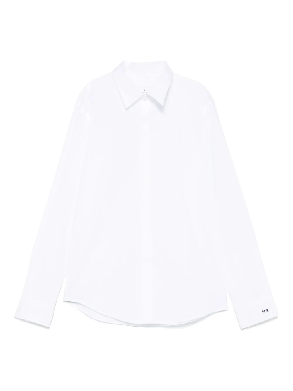 uel Ritz Shirt met geborduurd logo Wit