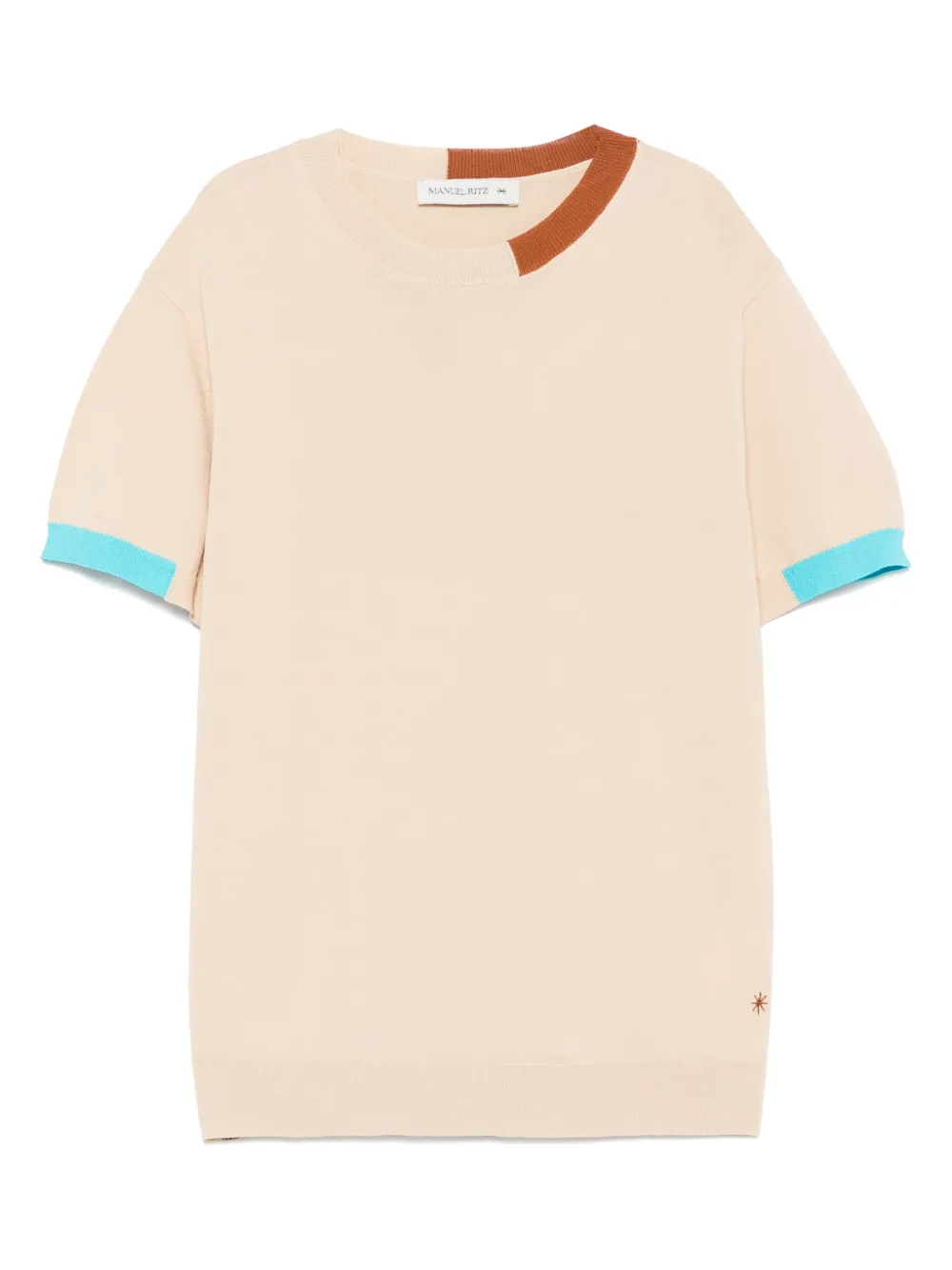 Manuel Ritz T-shirt con design color-block | toni neutri | Image 1