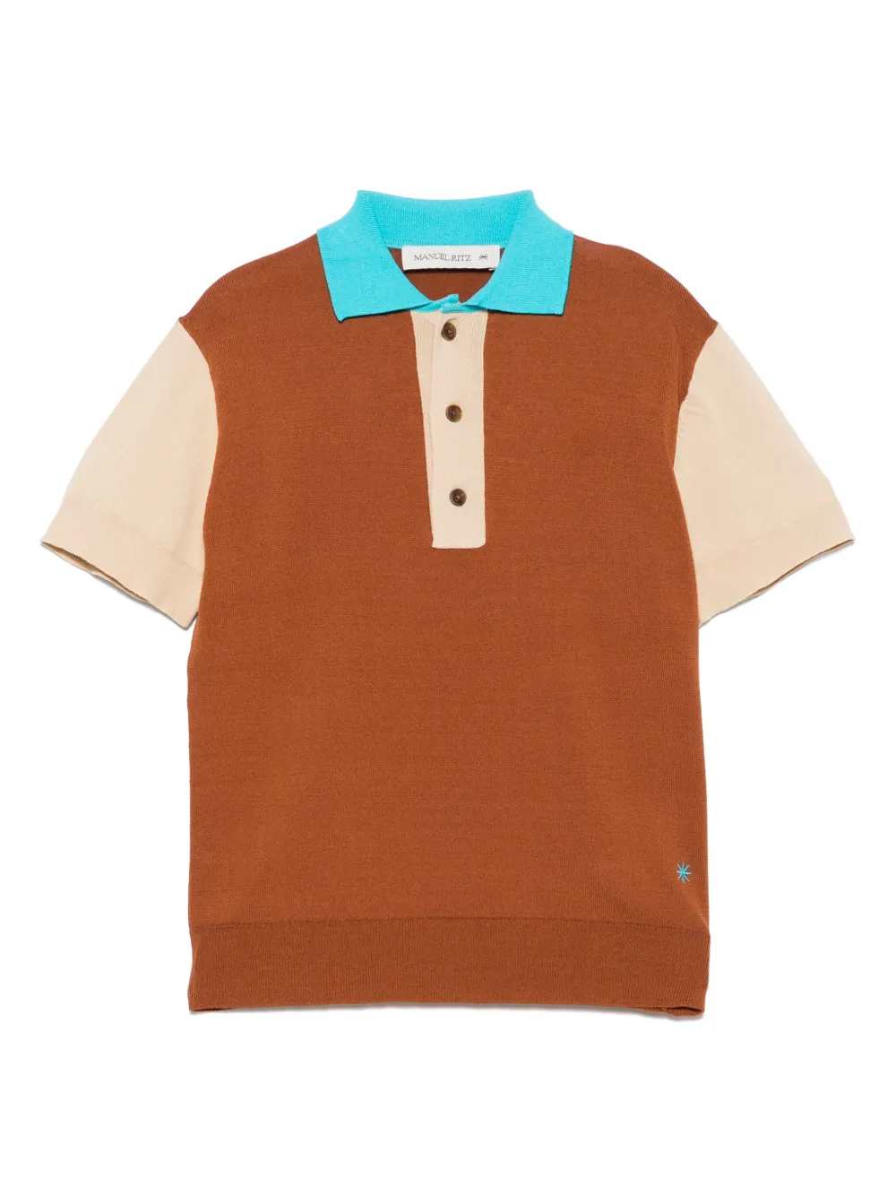 Manuel Ritz Poloshirt in Colour-Block-Optik | Braun | Image 1
