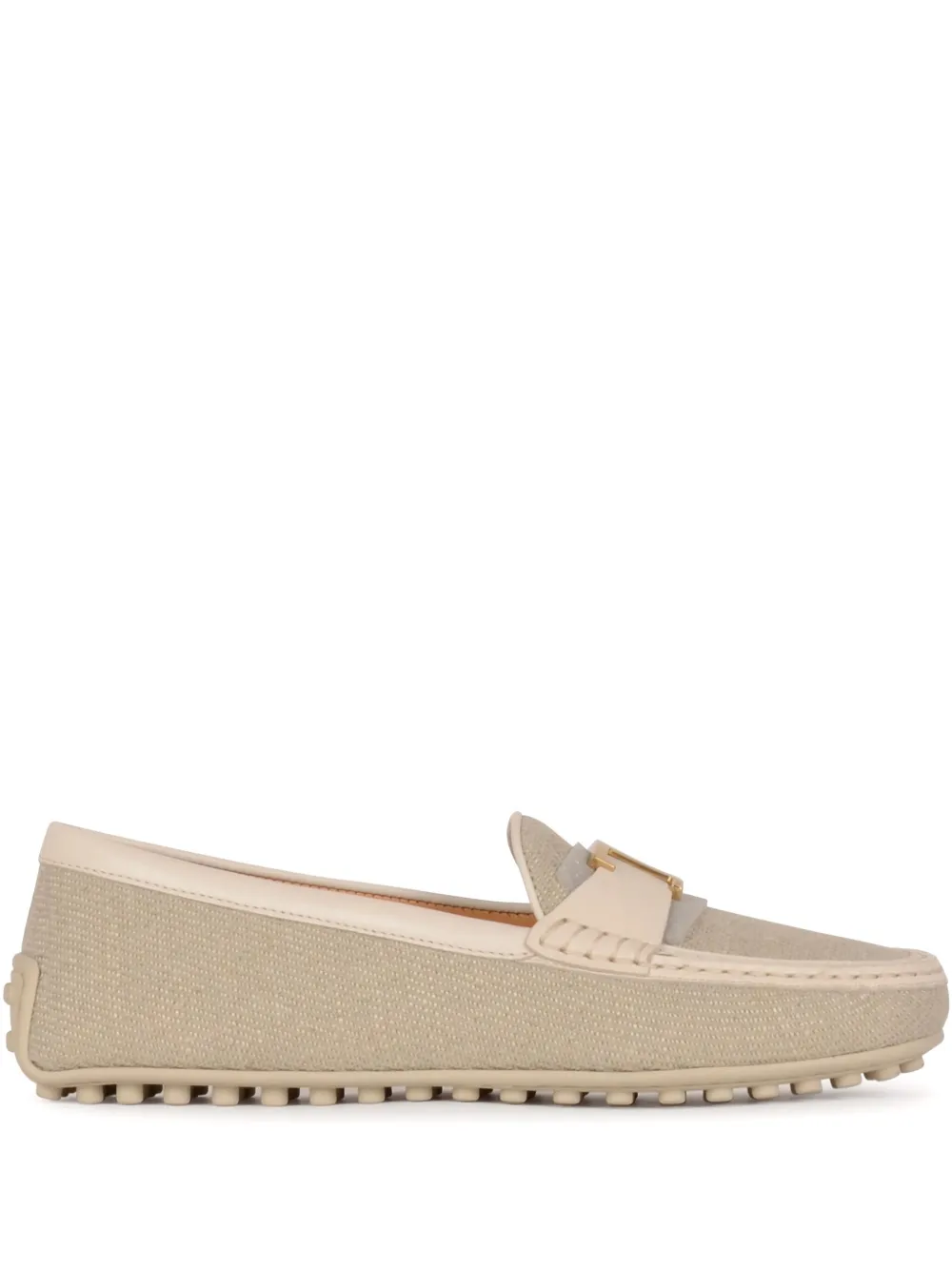 Tod's logo-plaque loafers Neutrals