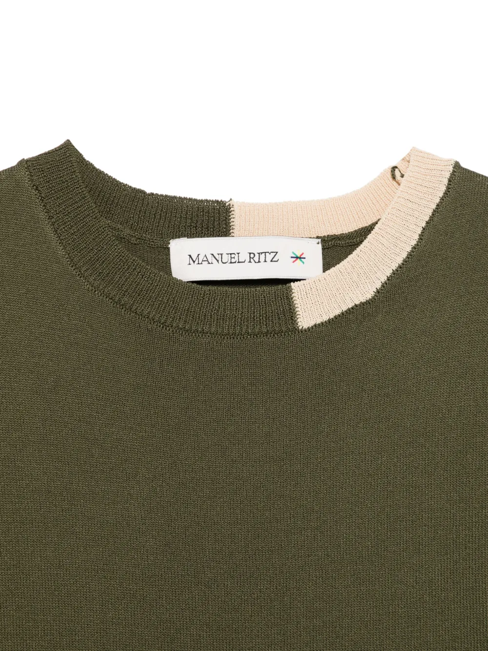 Manuel Ritz Gebreid T-shirt Groen