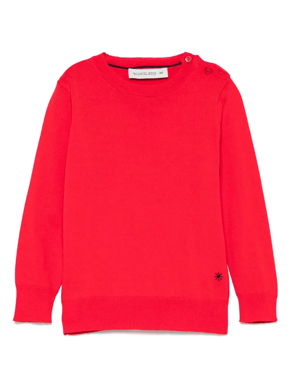 uel Ritz Top met geborduurd logo Rood