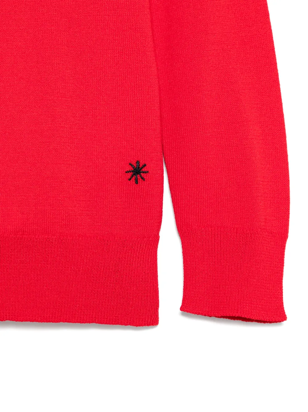 Manuel Ritz Top met geborduurd logo Rood
