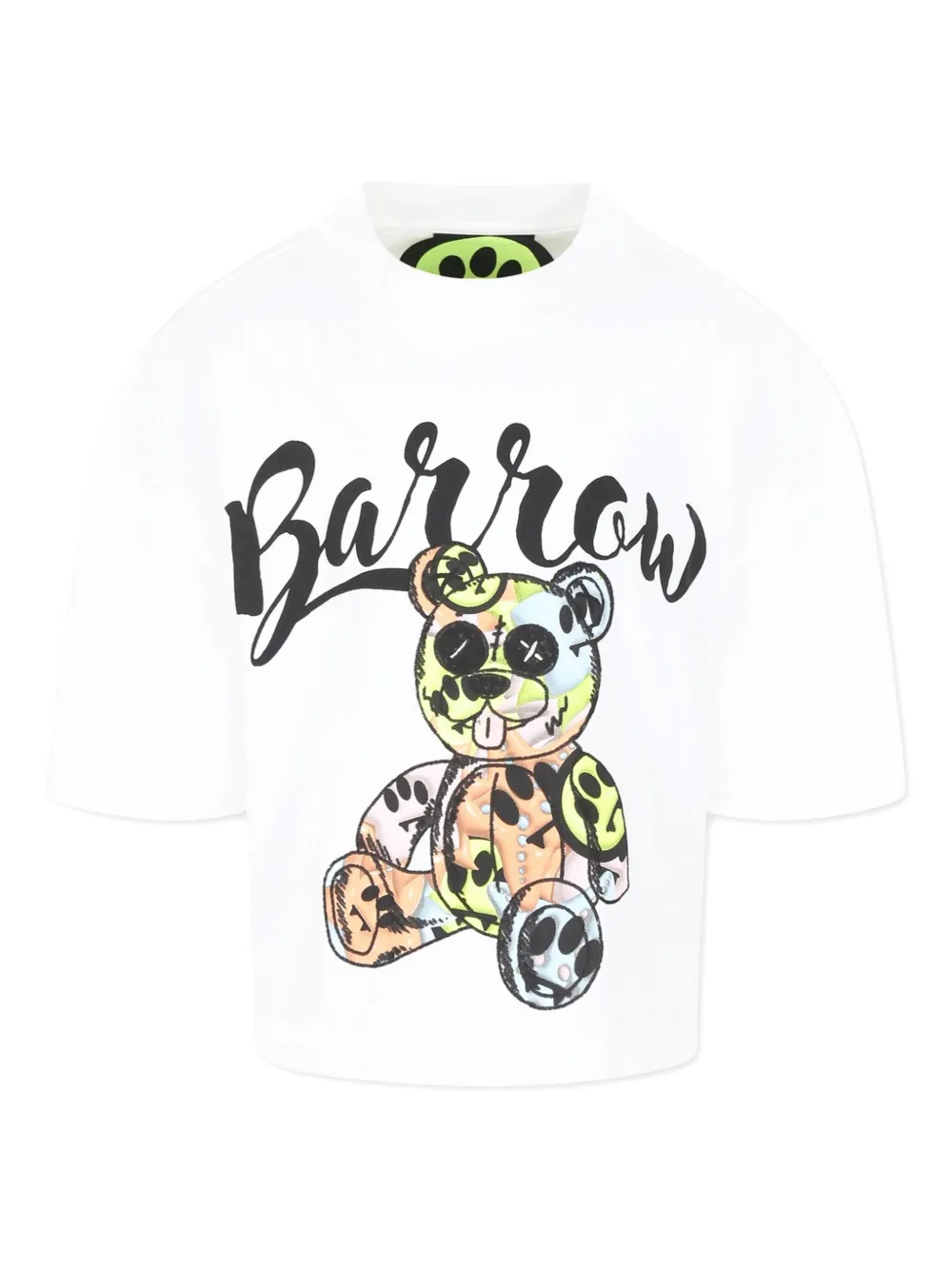 Barrow kids T-shirt met teddybeerprint Wit