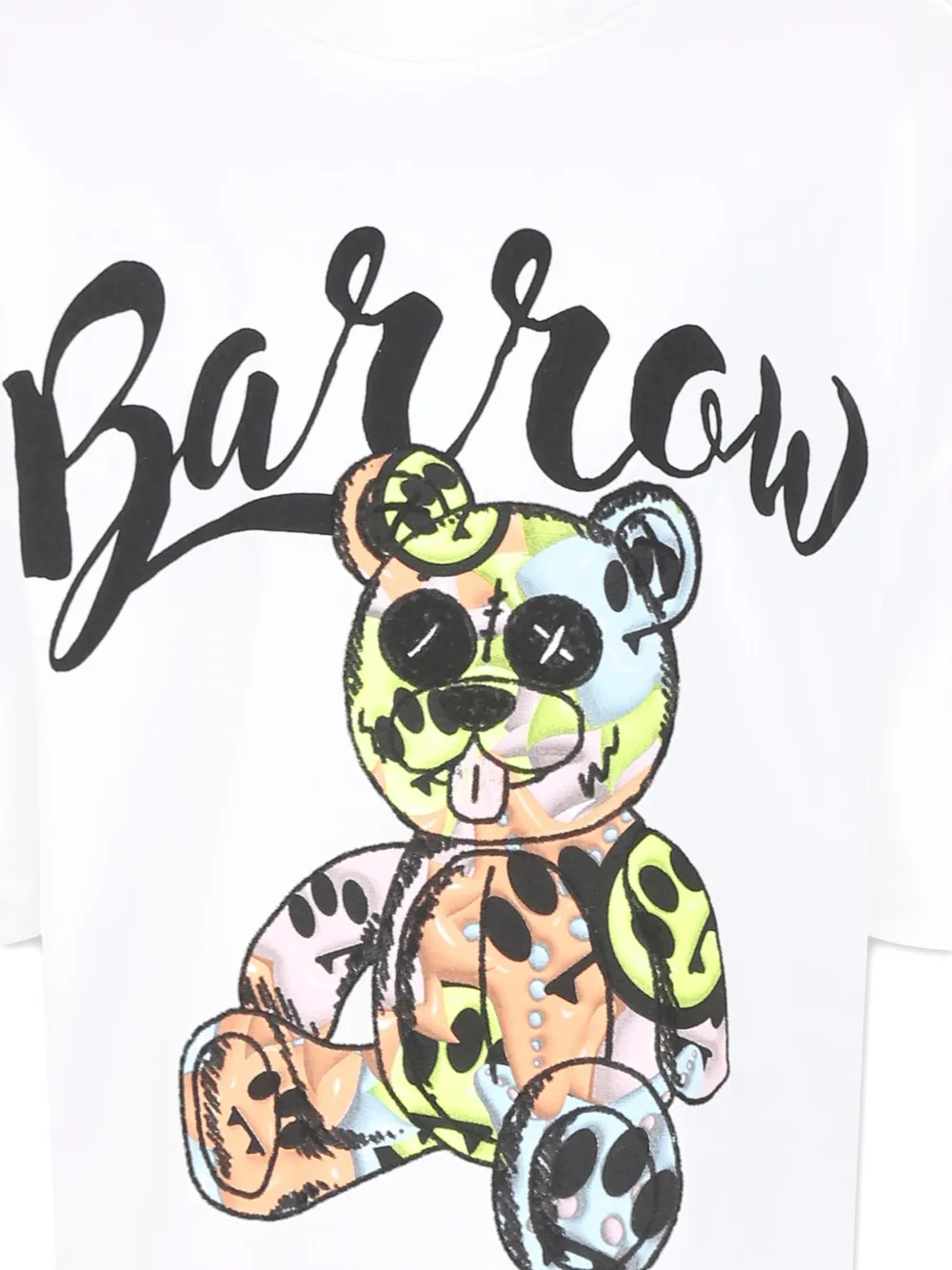 Barrow kids T-shirt met teddybeerprint Wit