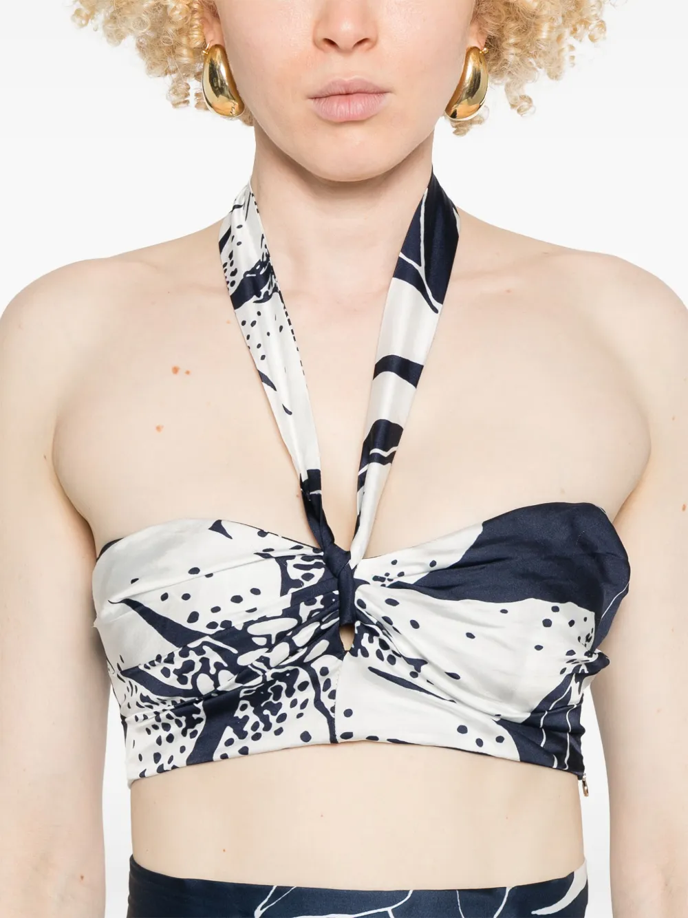 Raquel Diniz Ipanema bandeautop Blauw