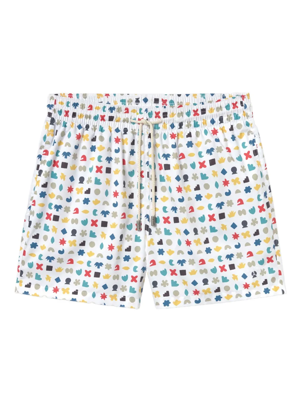 Arrels Barcelona geometric-print swim shorts | White | Image 1