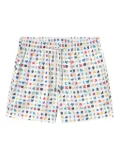 Arrels Barcelona geometric-print swim shorts - White