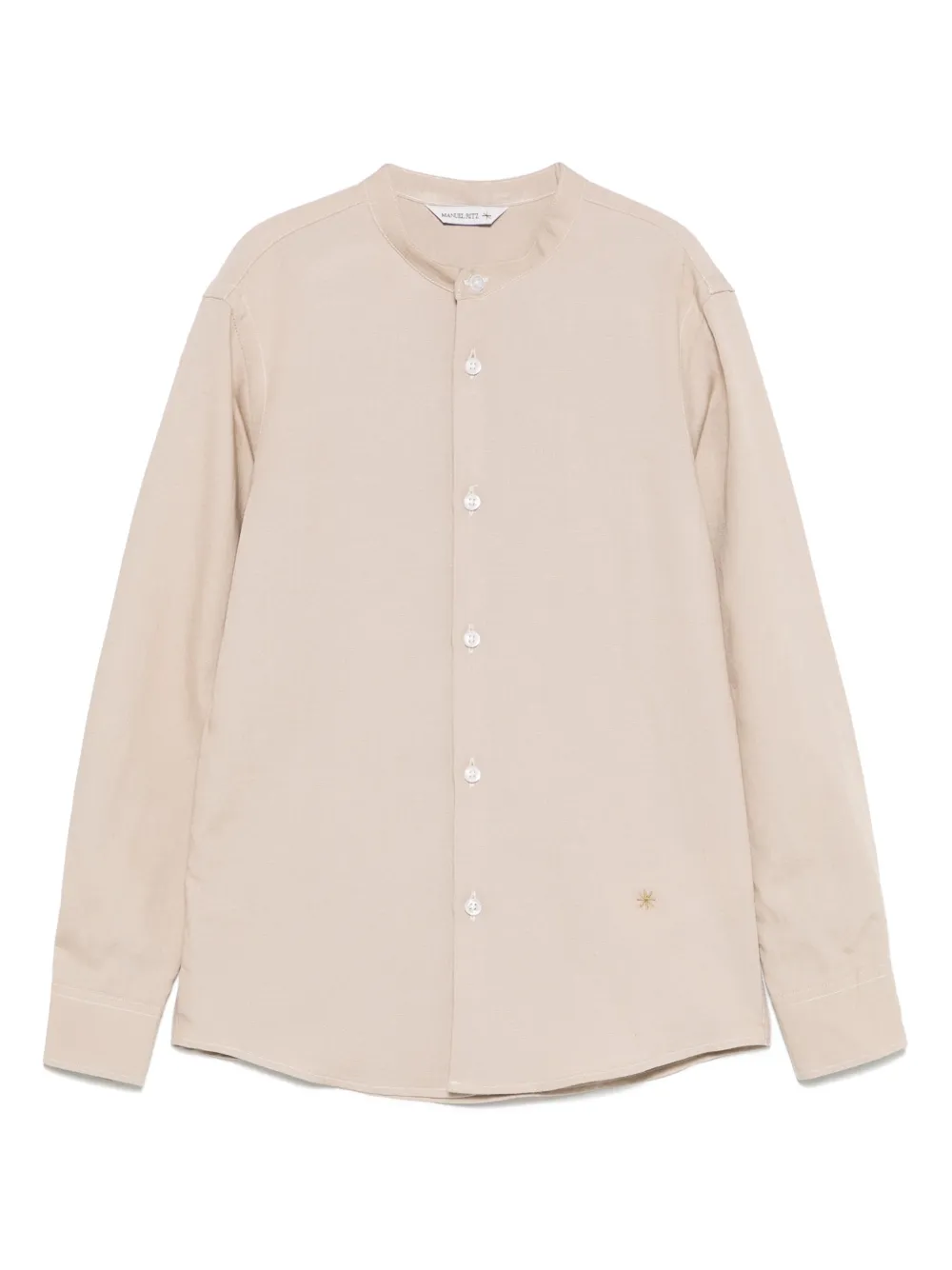 uel Ritz Shirt met geborduurd logo Beige