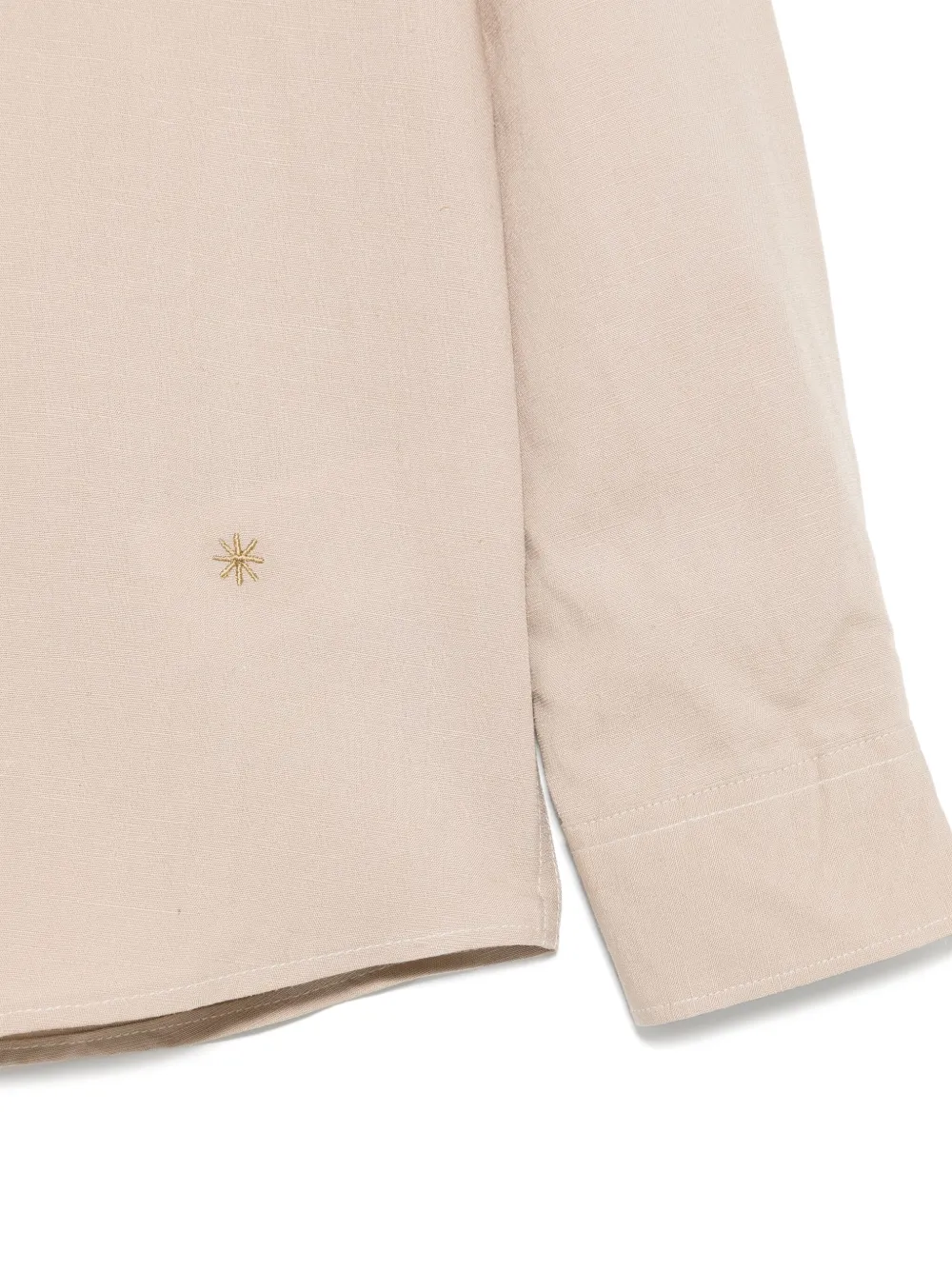 Manuel Ritz Shirt met geborduurd logo Beige