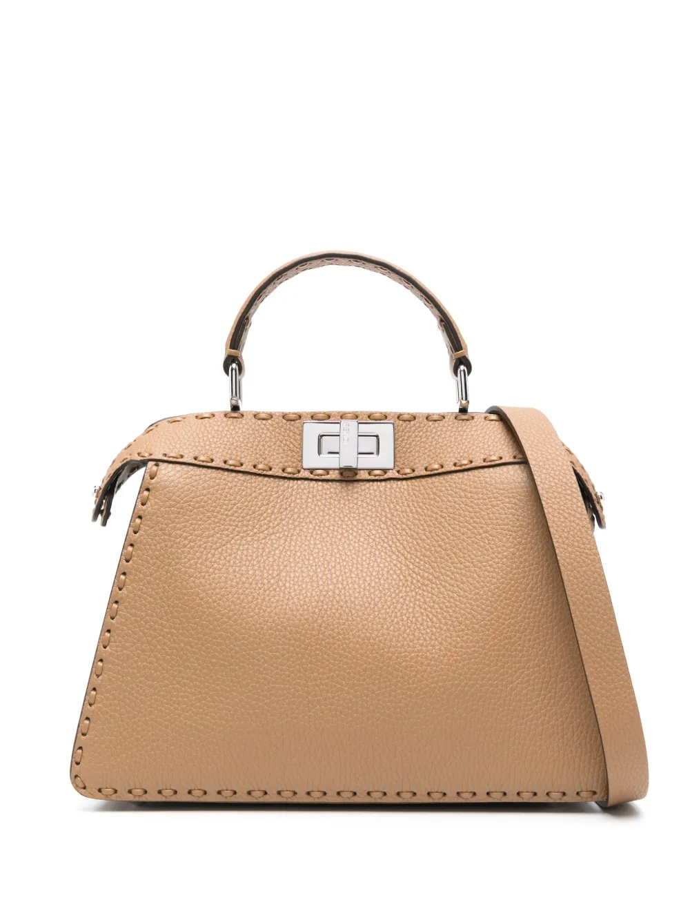 FENDI Peekaboo I See u kleine shopper Bruin