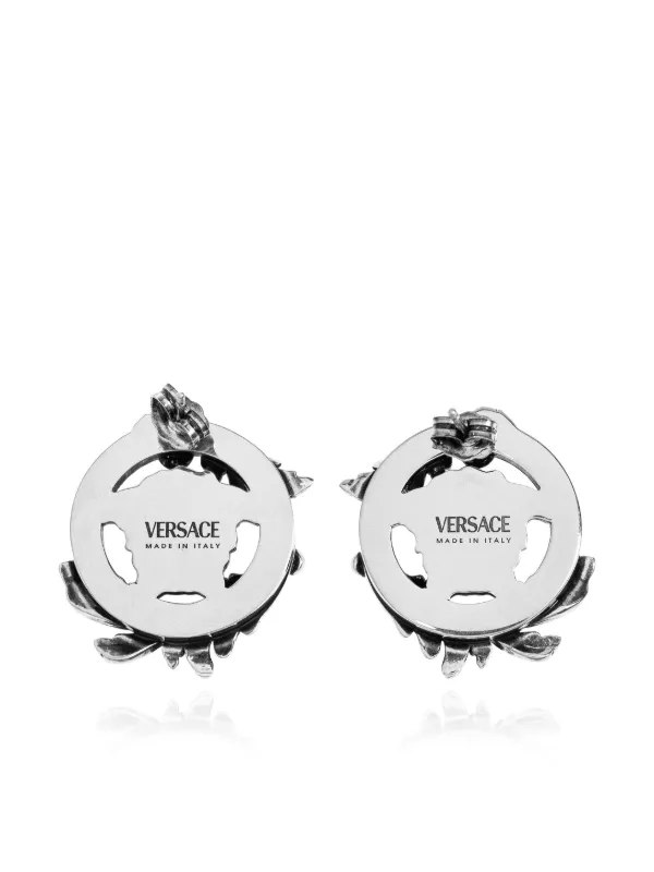 Versace Medusa Barocco ピアス | シルバートーン | FARFETCH JP