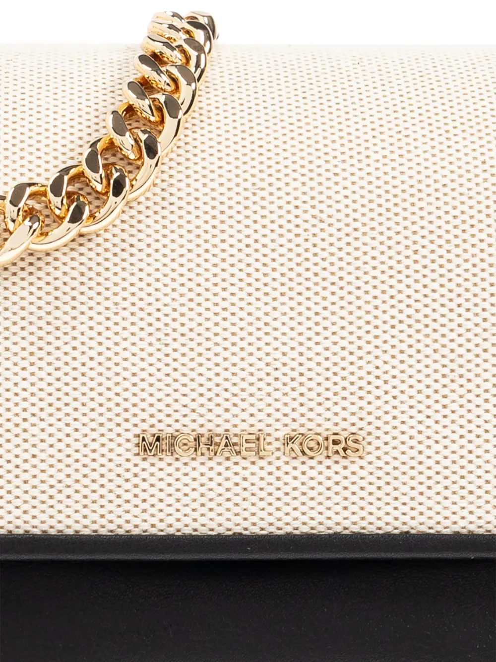 Michael Kors Schoudertas met schakelketting Beige