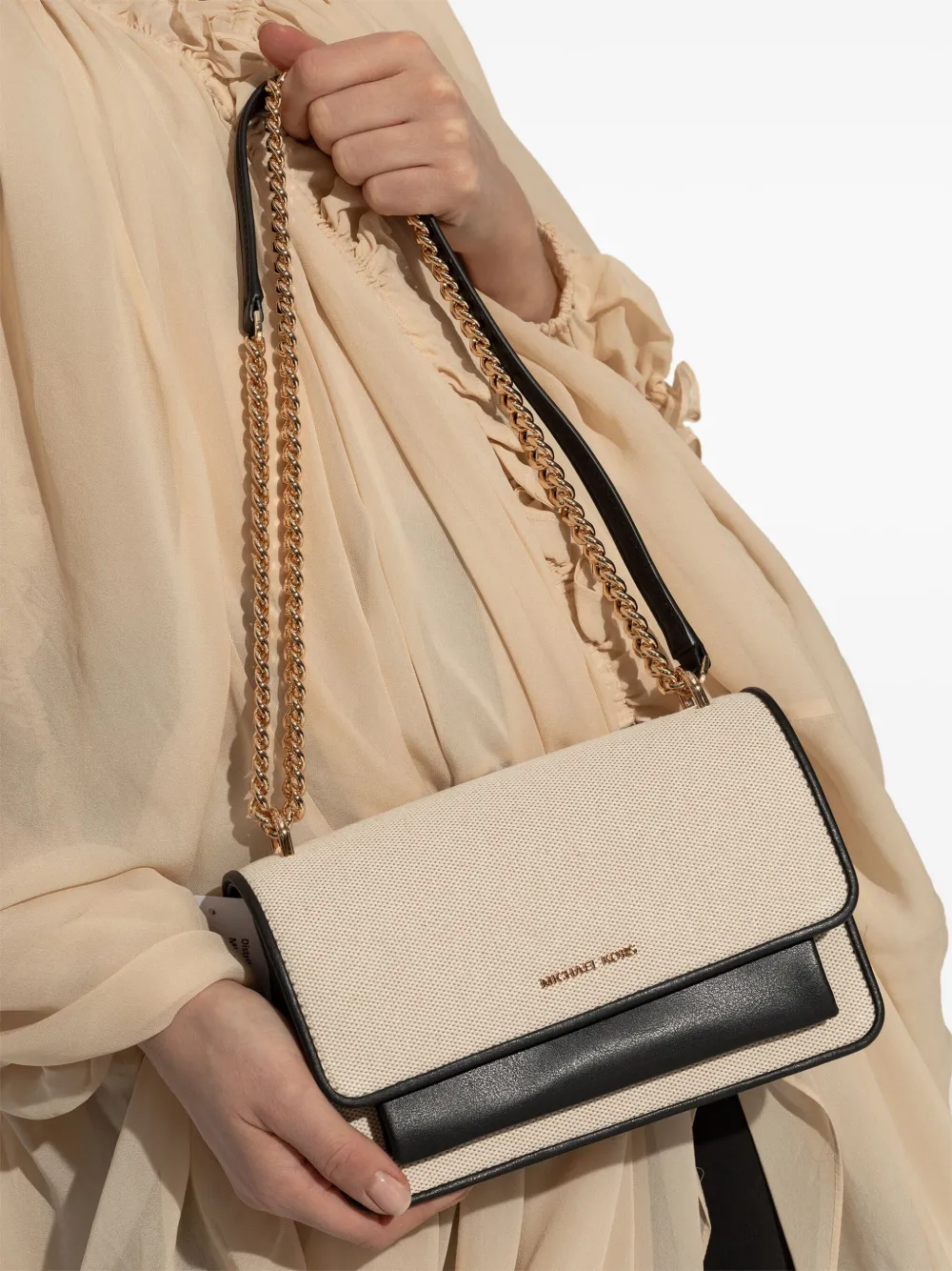 Michael Michael Kors Schoudertas met schakelketting - Beige