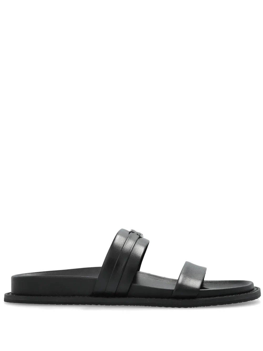 Michael Kors logo plaque slides Black