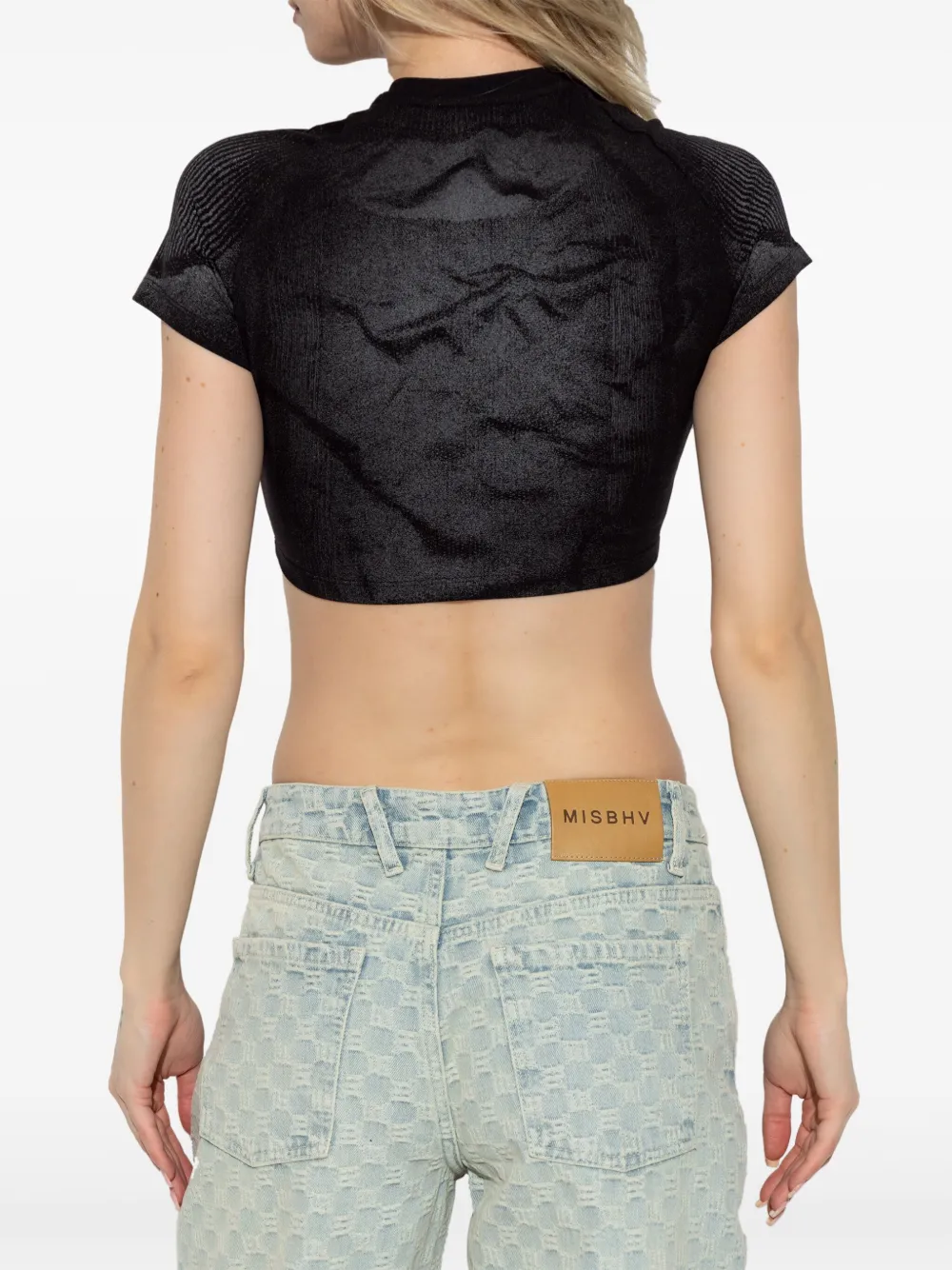 MISBHV Cropped T-shirt Zwart