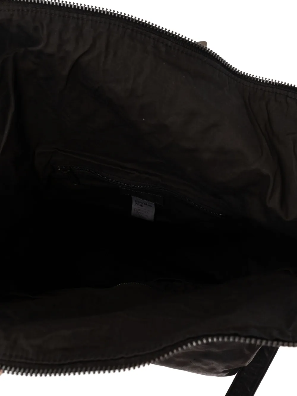 Yohji Yamamoto Leren shopper Zwart