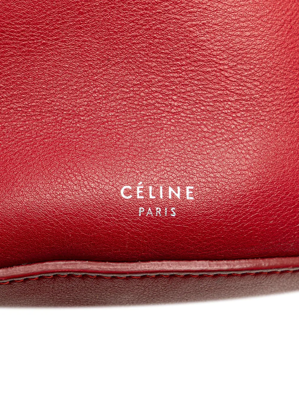 Pre-owned Celine 2012-2018 Leather Big Bag Bucket Crossbody Bag In Red