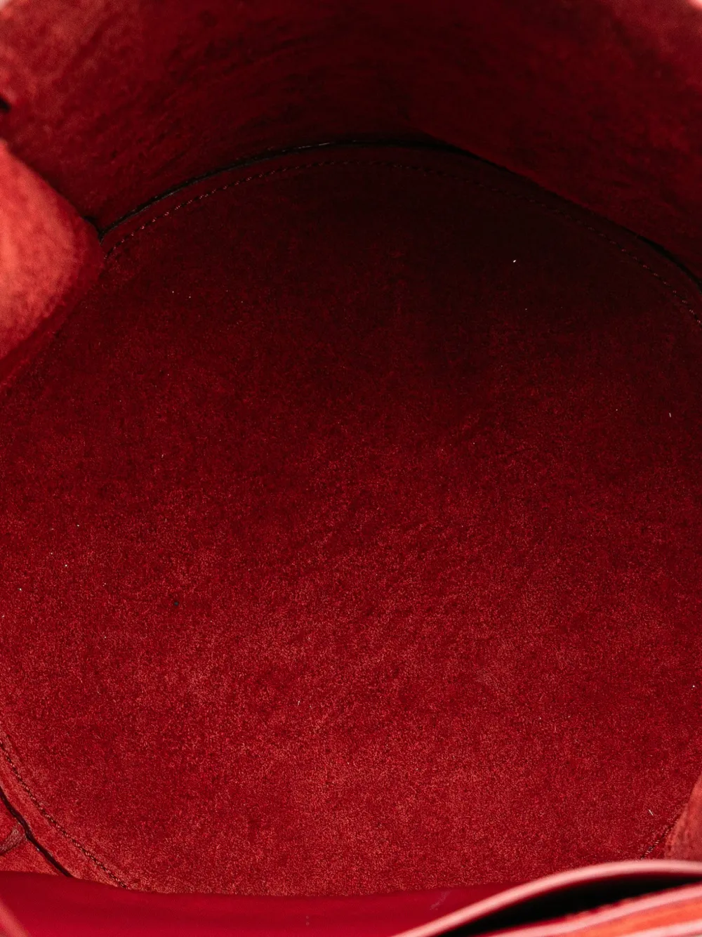 Pre-owned Celine 2012-2018 Leather Big Bag Bucket Crossbody Bag In Red