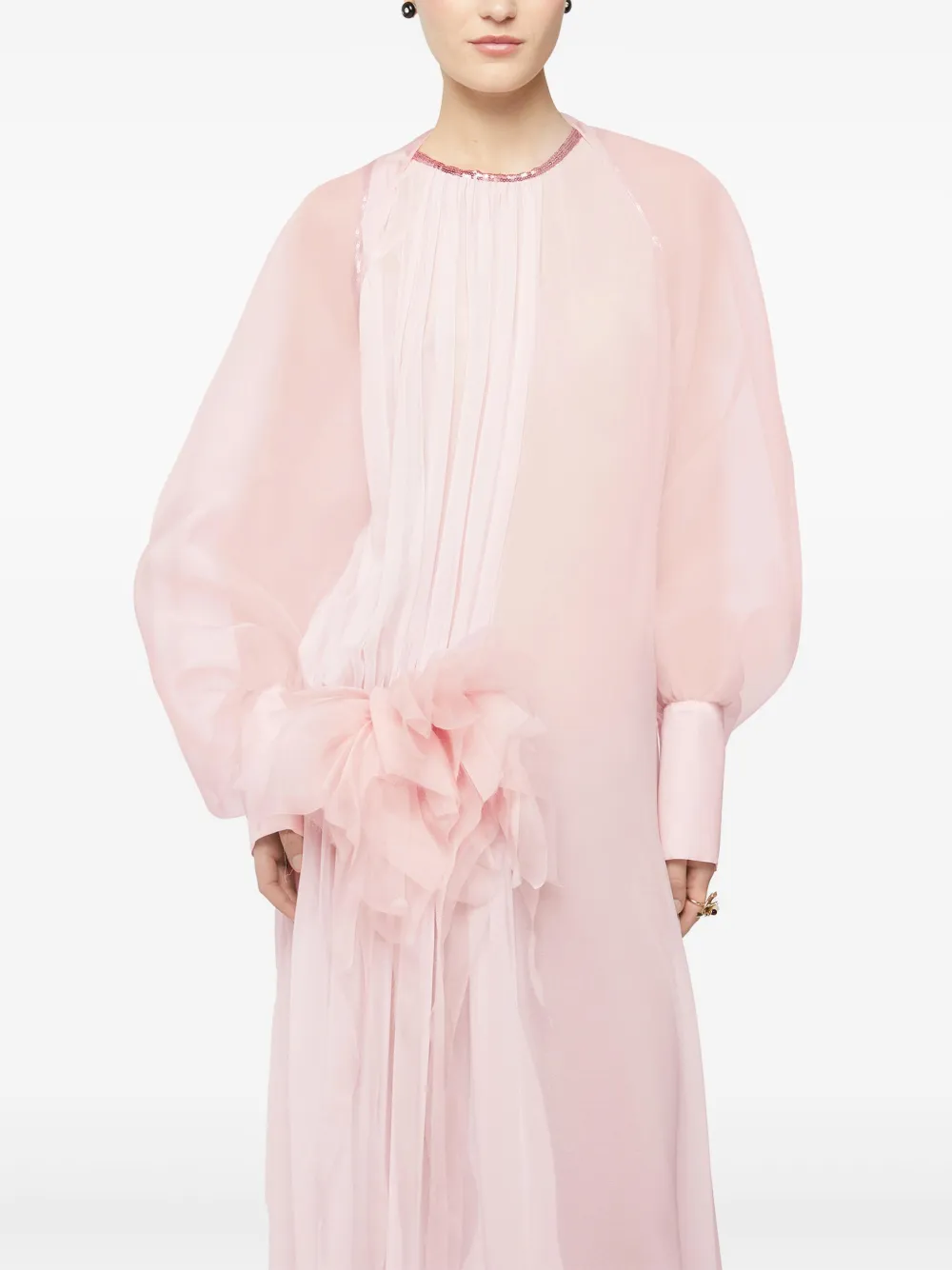 Genny Semi-doorzichtige bolero Roze