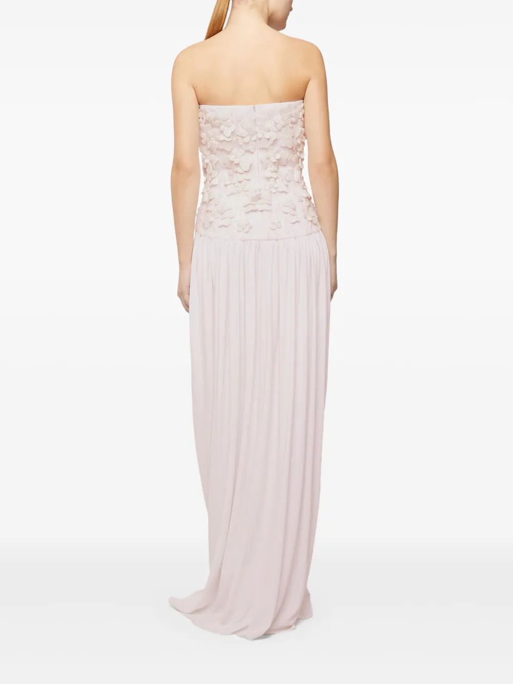 GENNY FLORAL-APPLIQUÉ MAXI DRESS