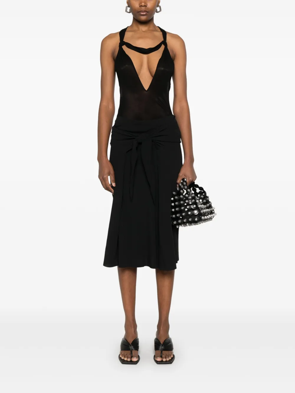 Rick Owens Strutter midi-rok - Zwart