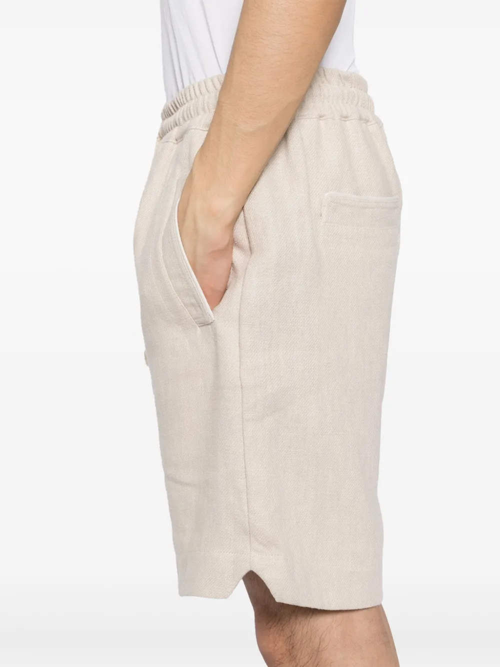 Eleventy Linnen shorts Beige