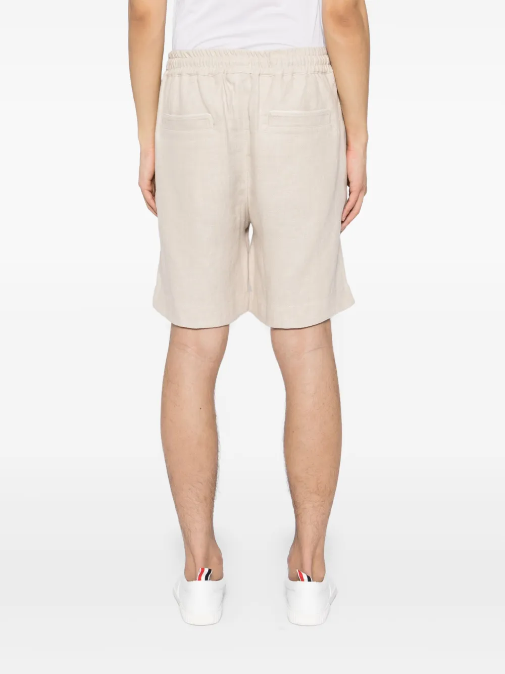 Eleventy Linnen shorts Beige
