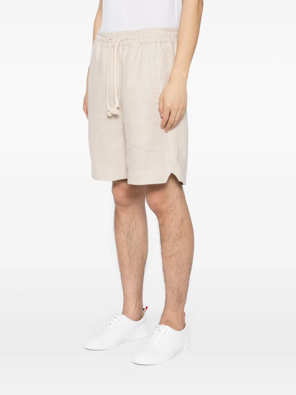 Eleventy Linnen shorts Beige