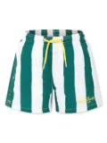 MC2 Saint Barth Kids striped swim shorts - Green