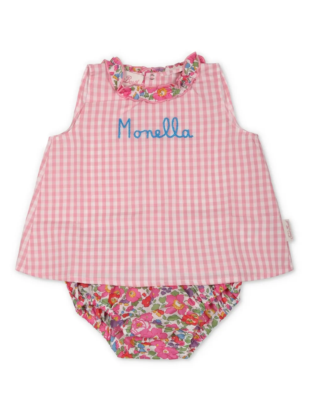 MC2 Saint Barth Kids チェック ワンピース - ピンク MC2 Saint Barth Kids チェック ワンピース - ピンク