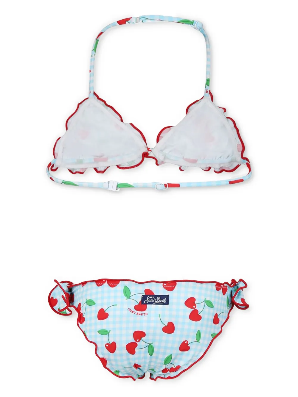 MC2 Saint Barth Kids Cris bikini met kersenprint - Blauw