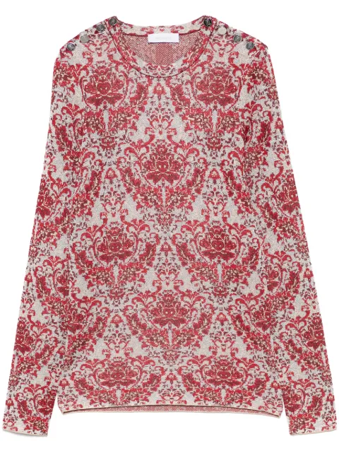 Rabanne paisley-jacquard top 