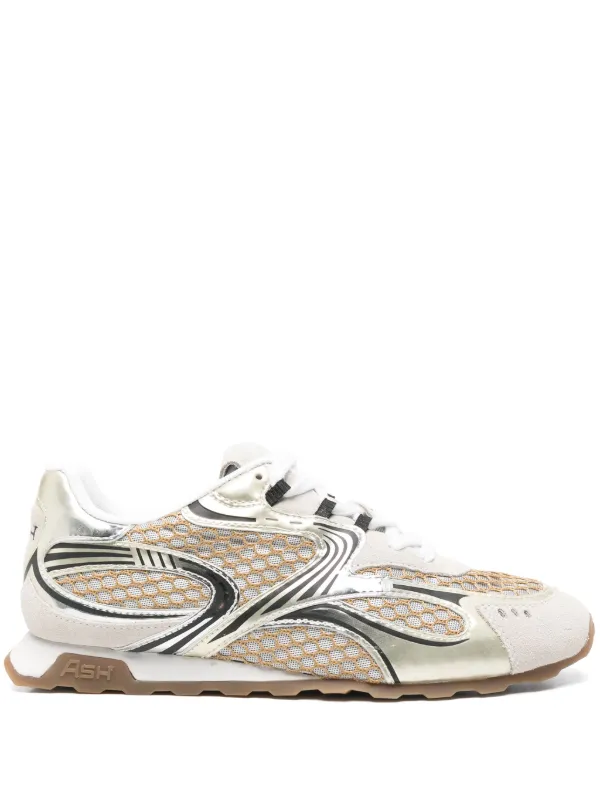 Ash Panelled Sneakers Gold FARFETCH JO