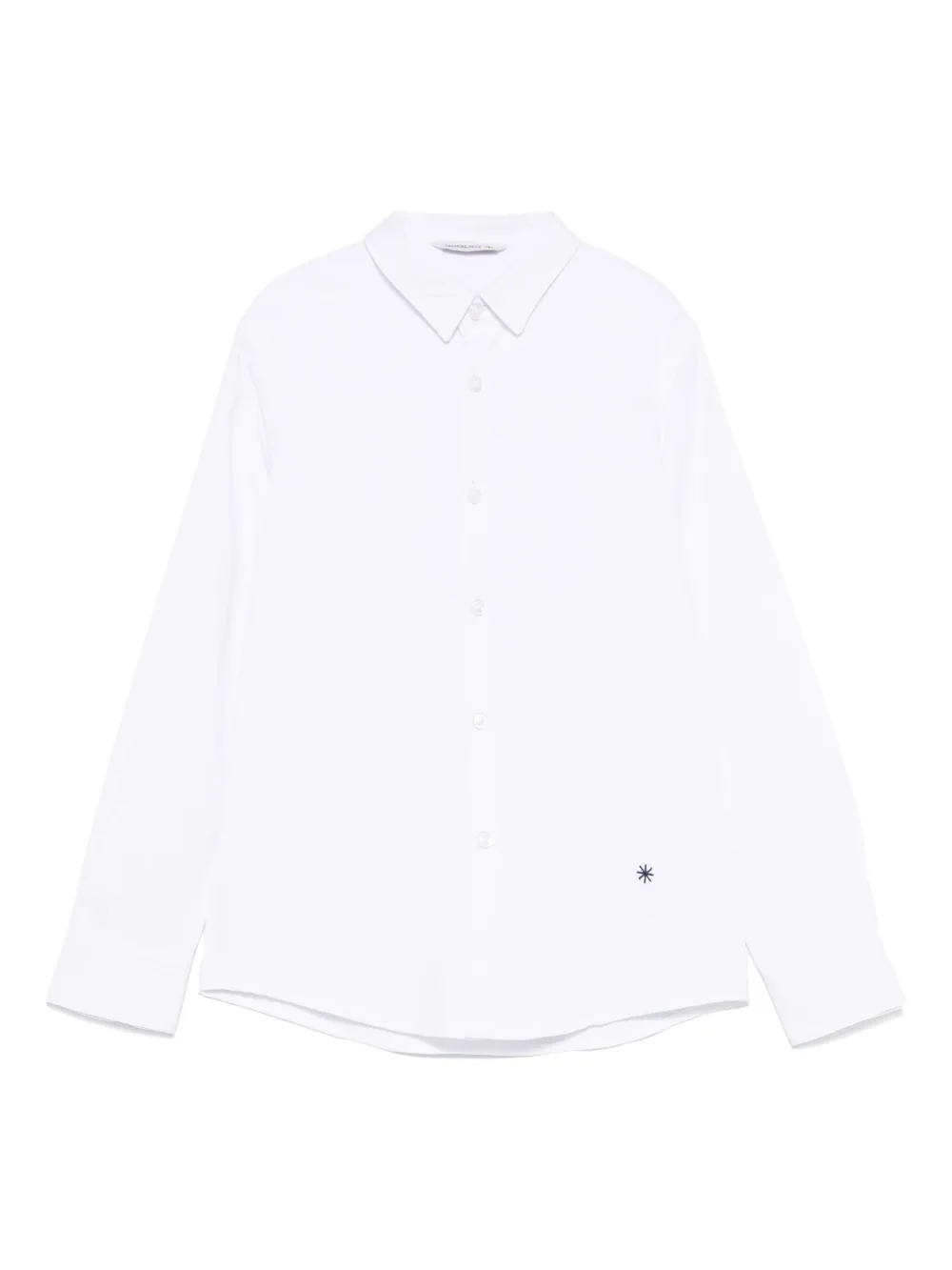 uel Ritz Shirt met geborduurd logo Wit