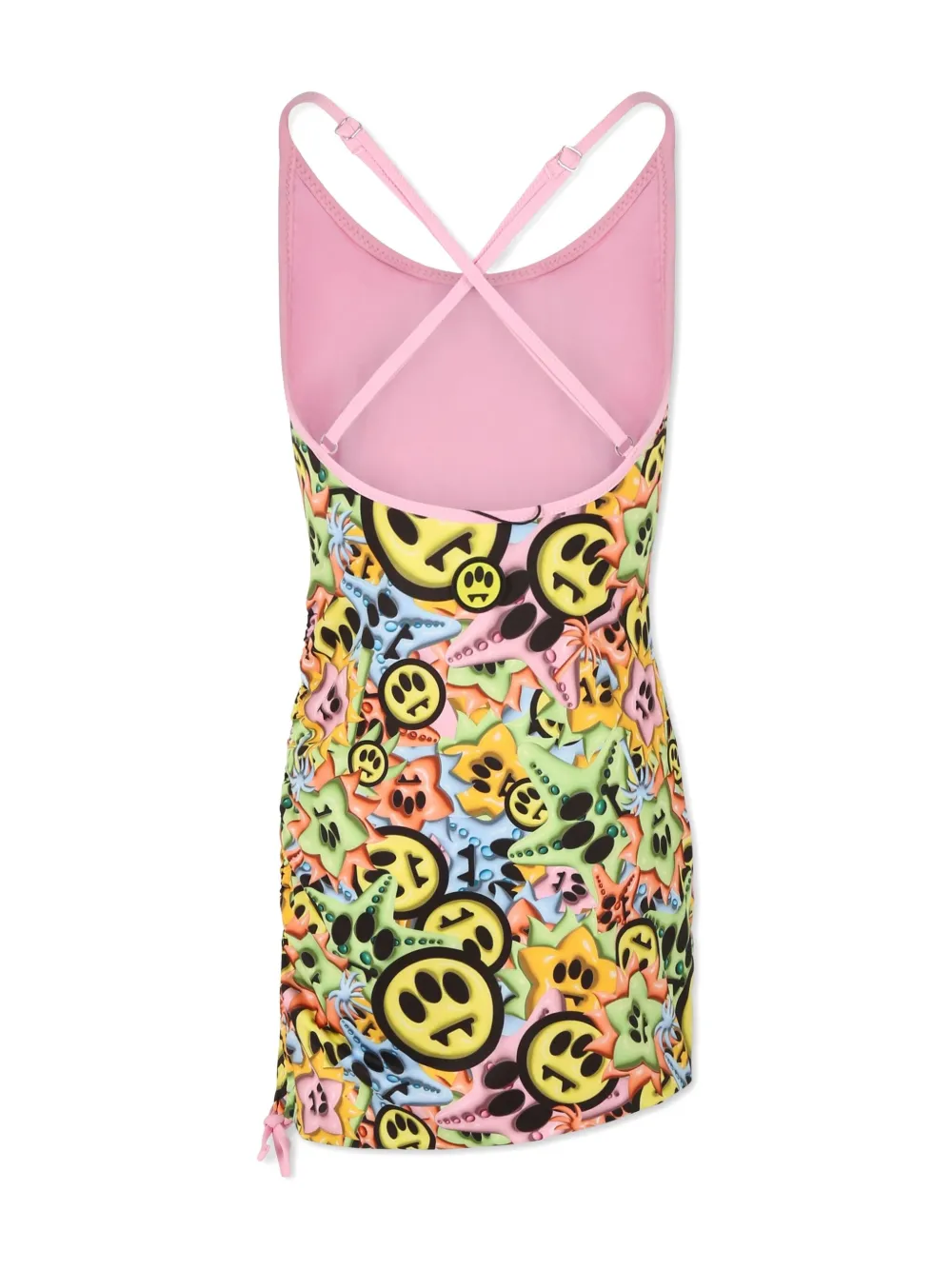 Barrow kids logo-print dress - Roze